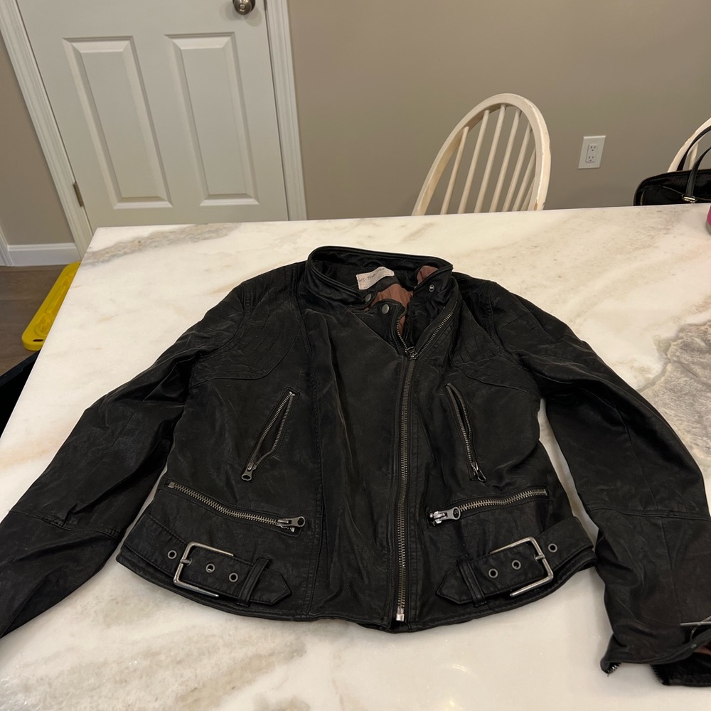 XL Free People black faux leather jacket. New with tags.